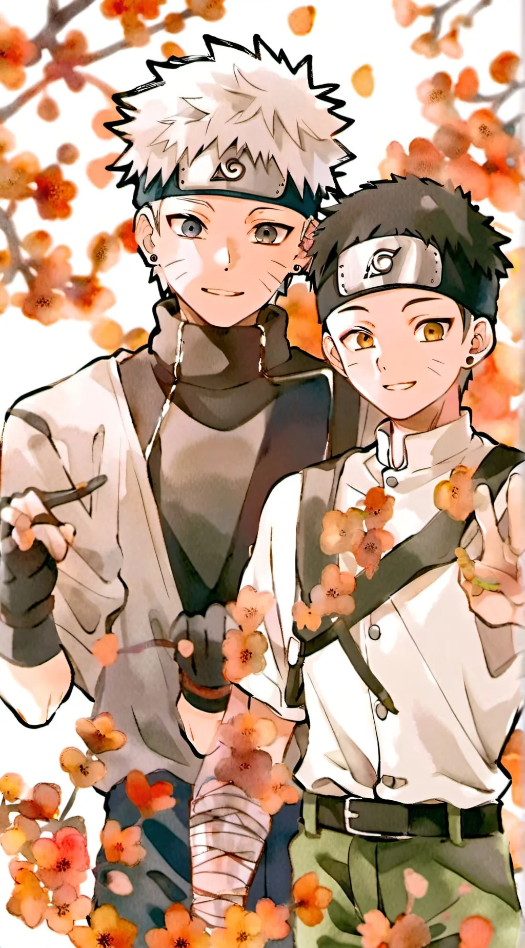 ai character: kakashi iruka background