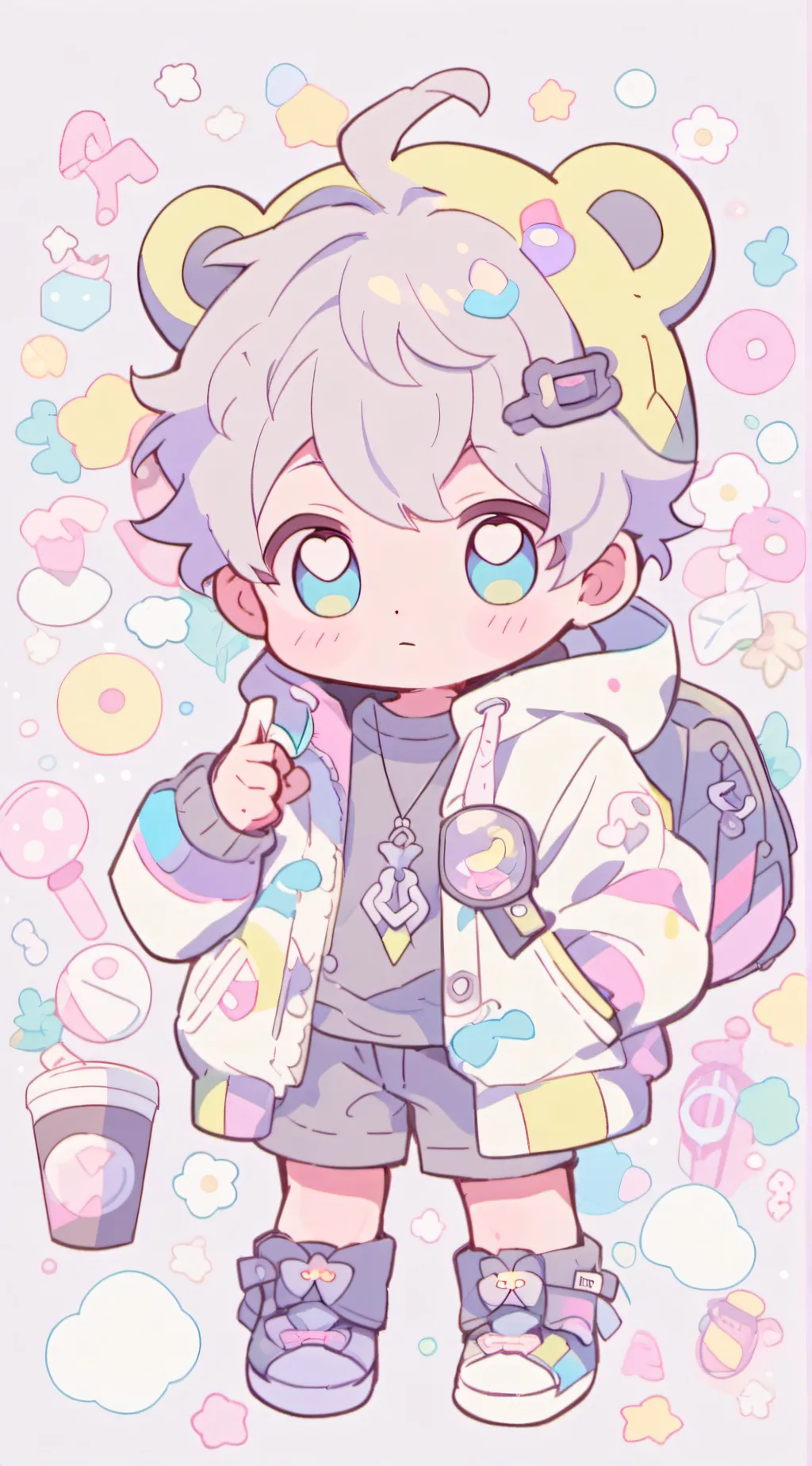 ai character: a baby background