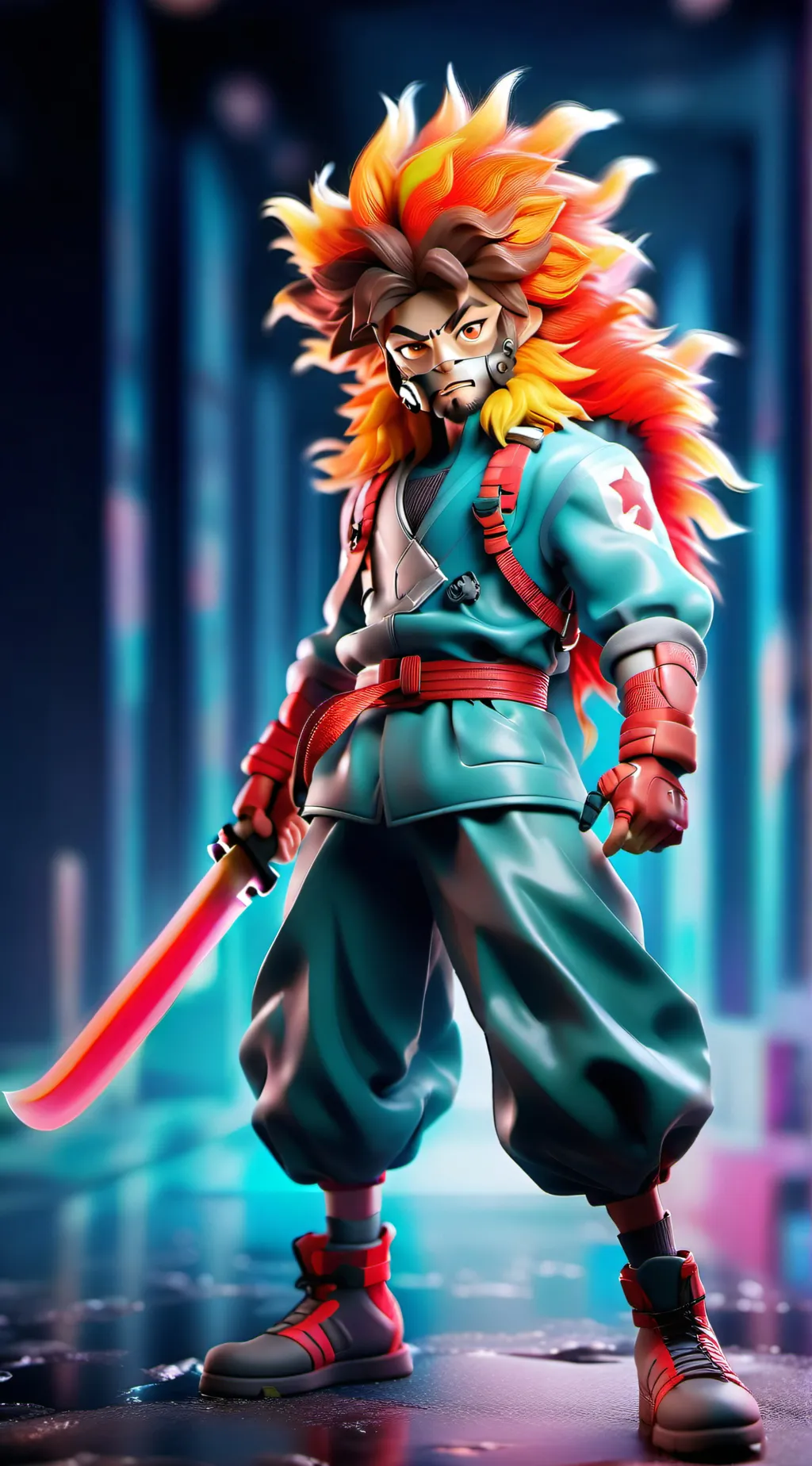 ai character: Kyojoru Rengoku  background