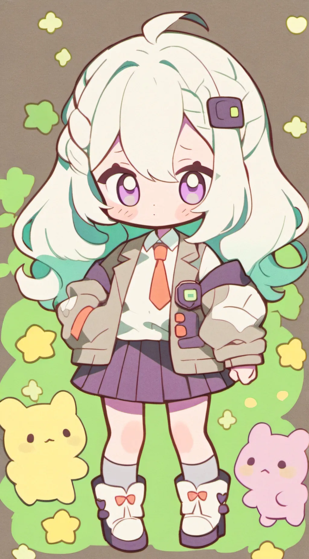 ai character: Tablet woman background