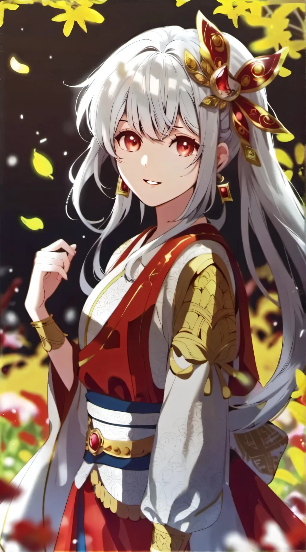 ai character: tv woman  background