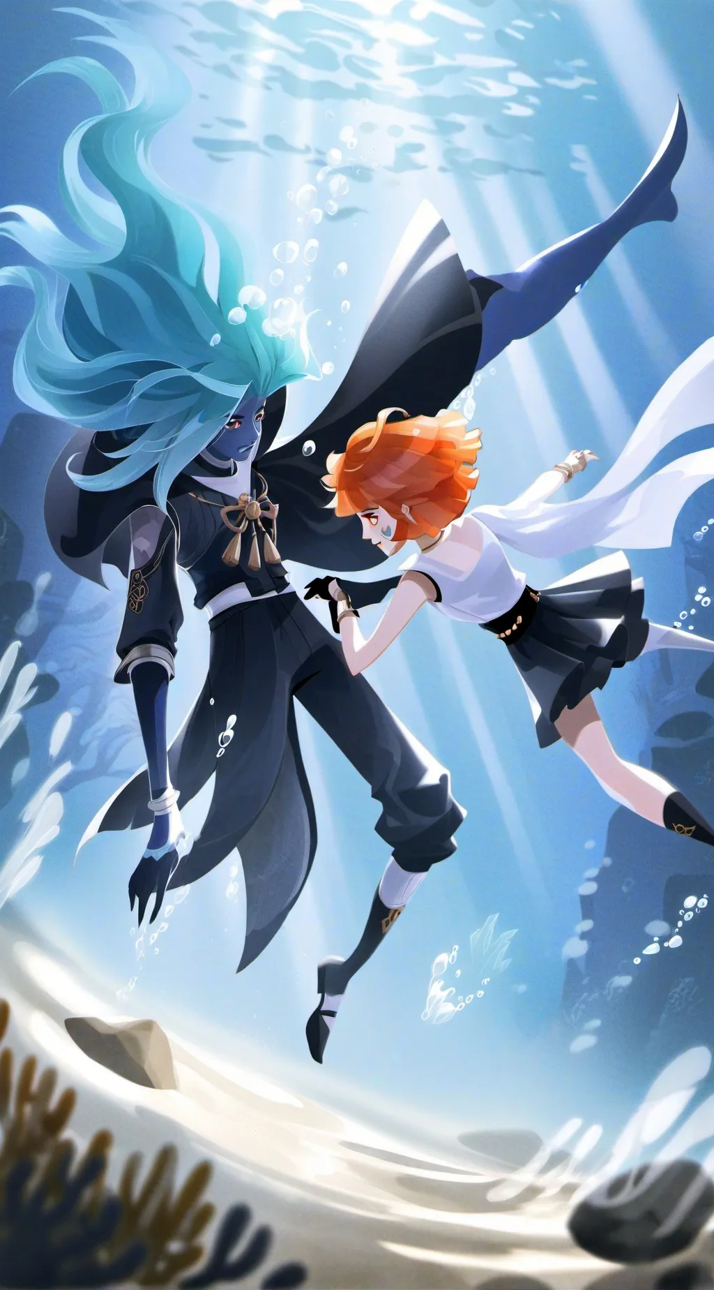 ai character: MHA-Fish Tank background