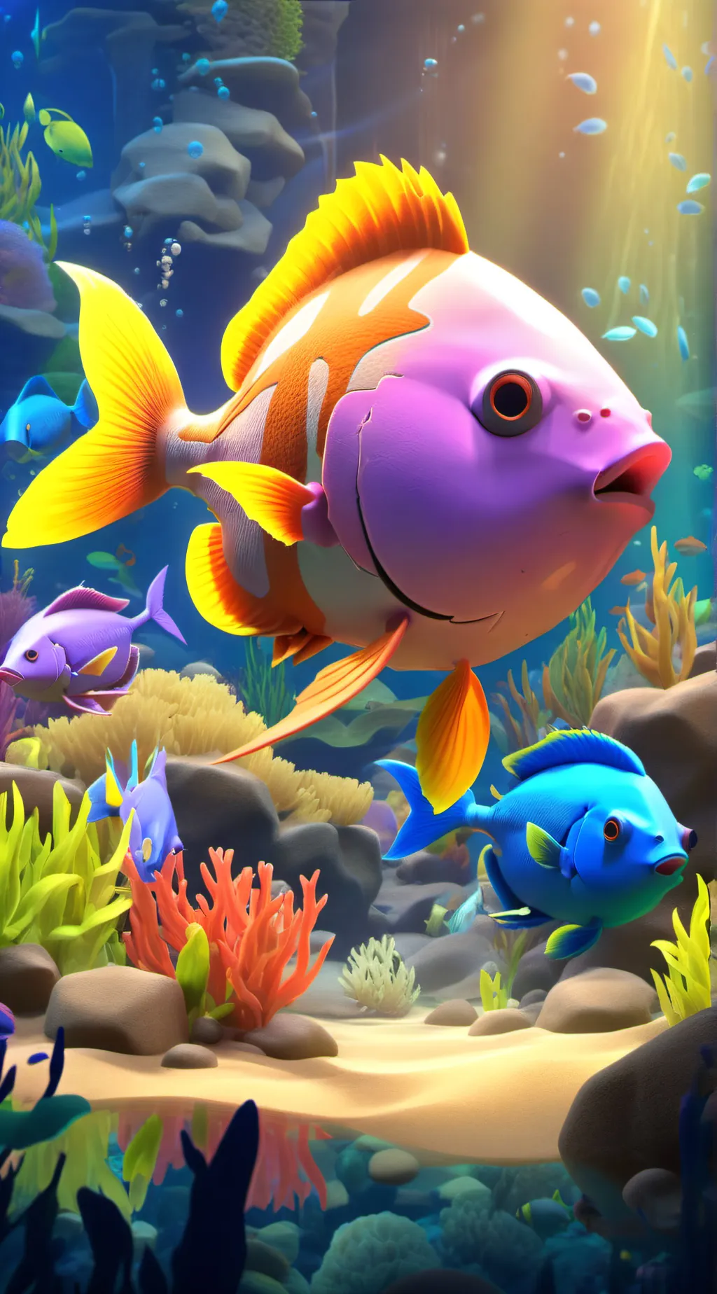 ai character: Swim  background