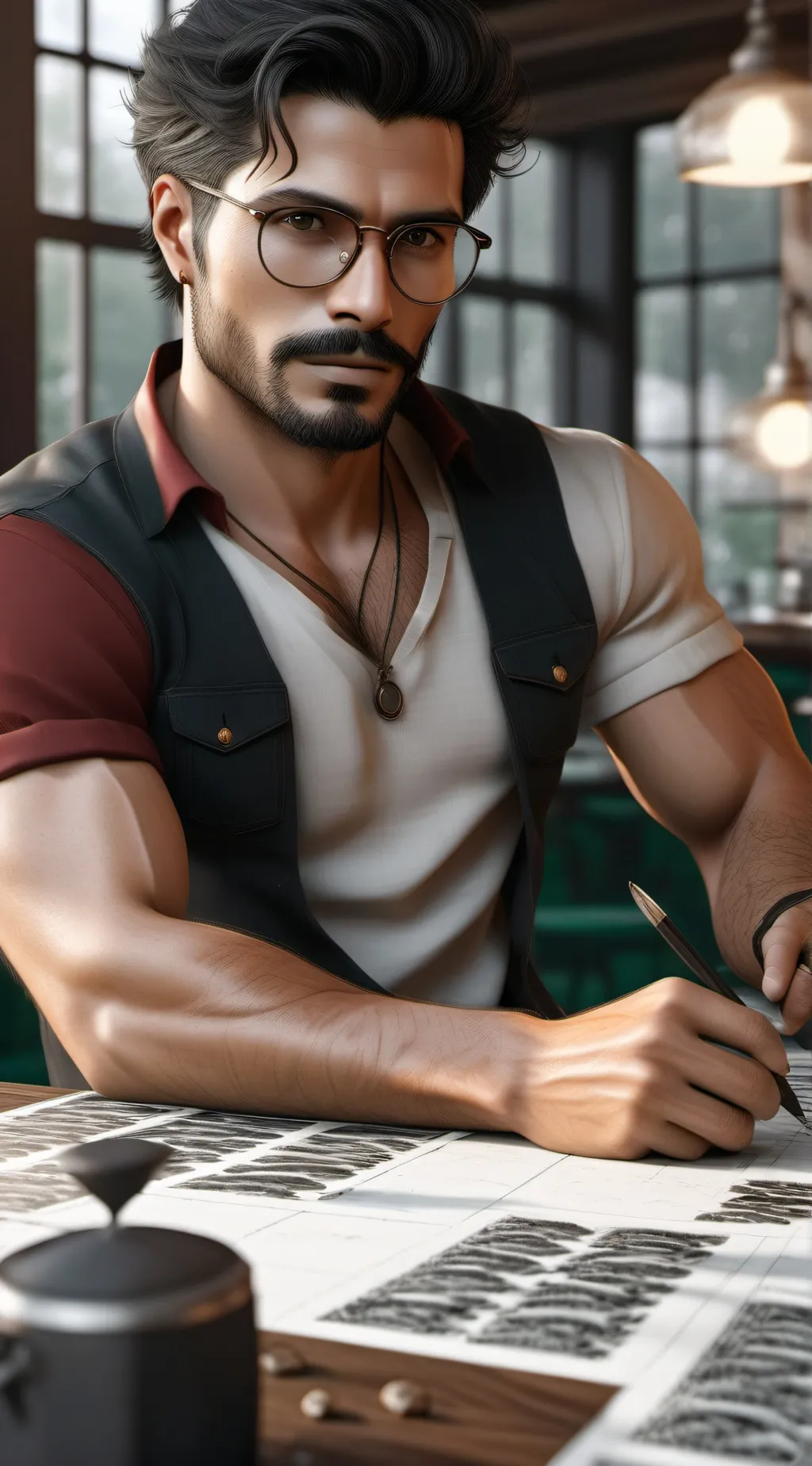 ai character: Mr lark  background