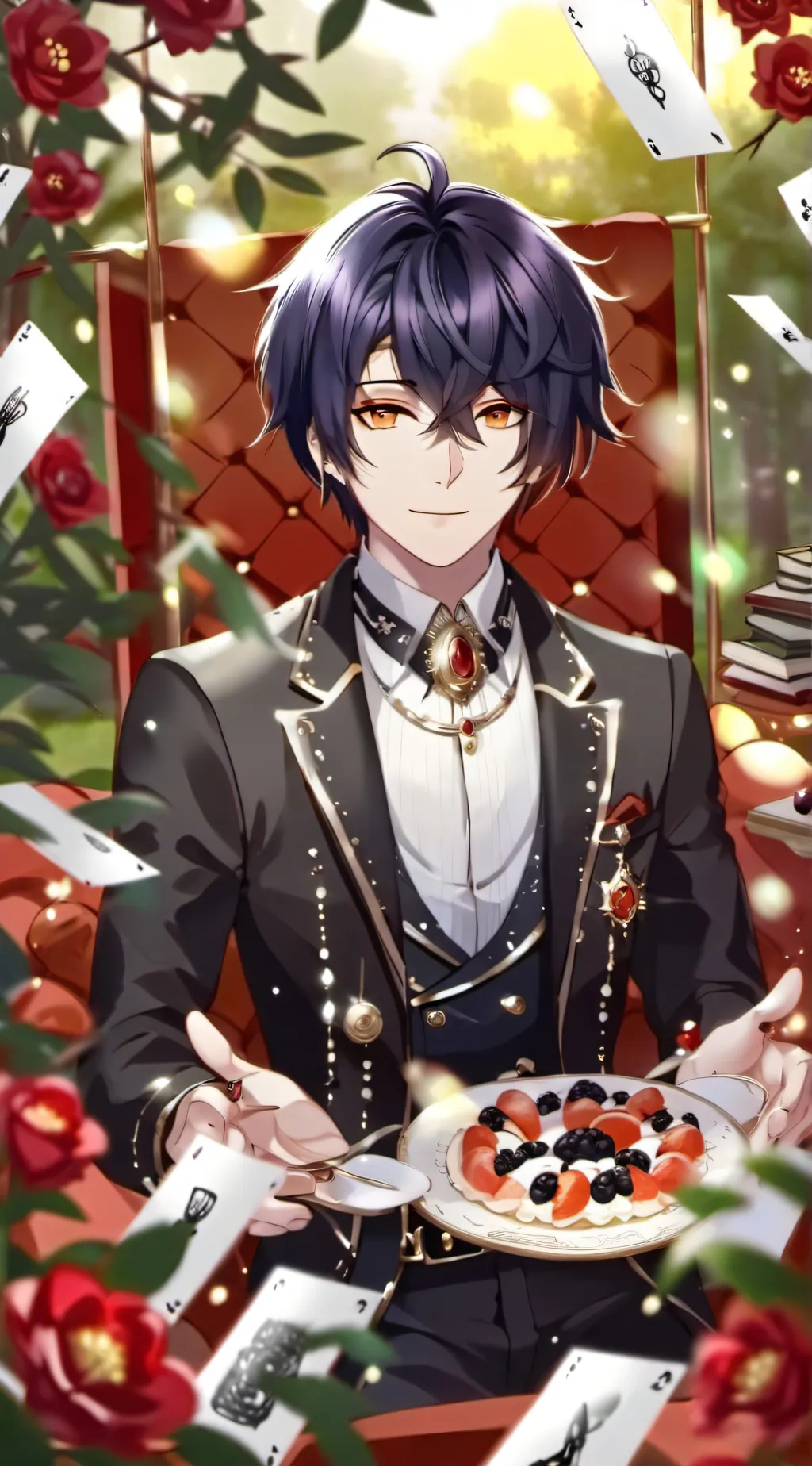 ai character: anime boy background