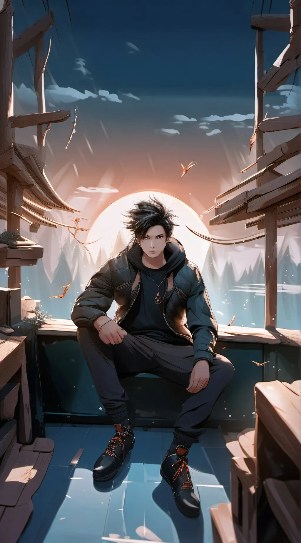 ai character: ein background