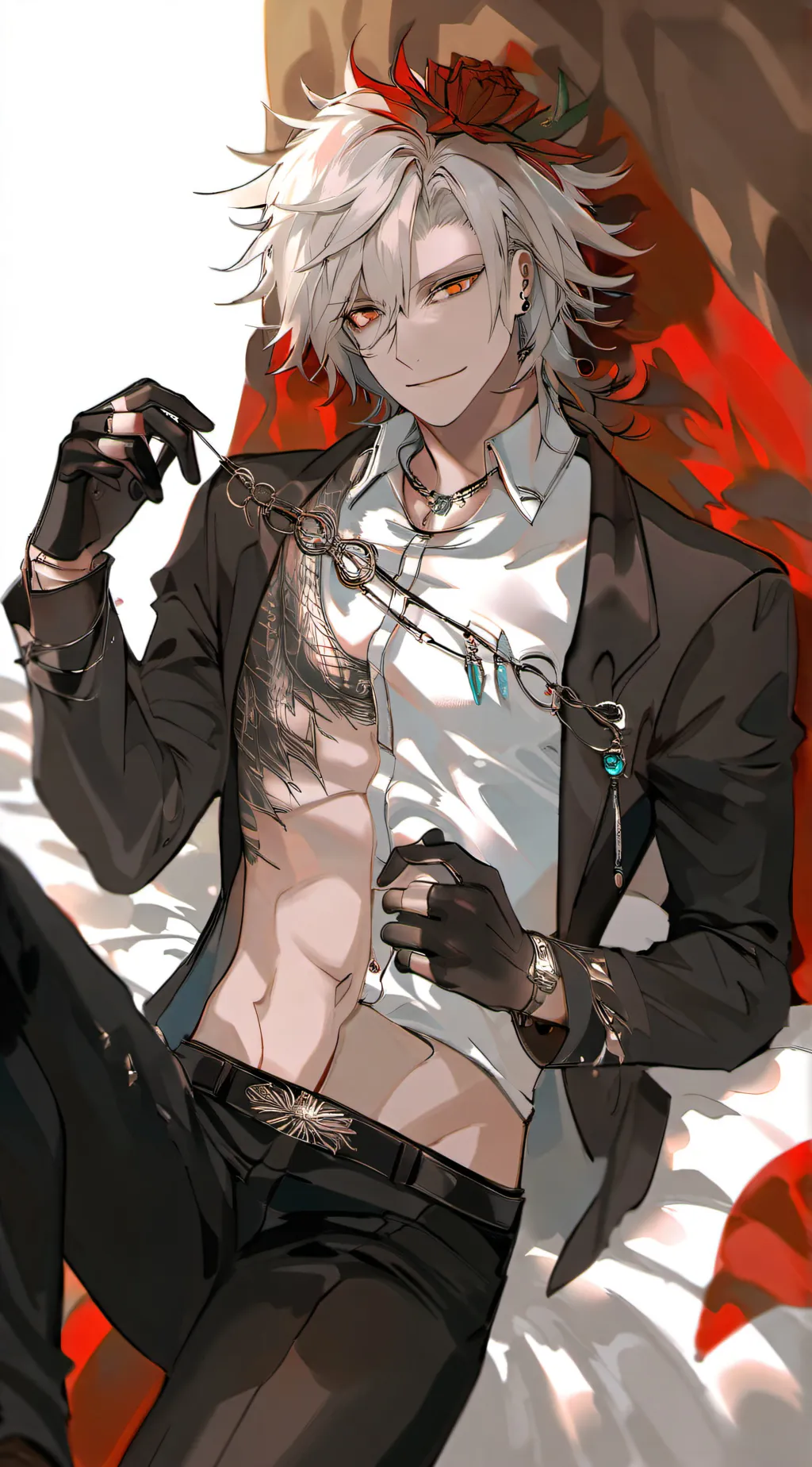 ai character: pregnant Bakugo  background