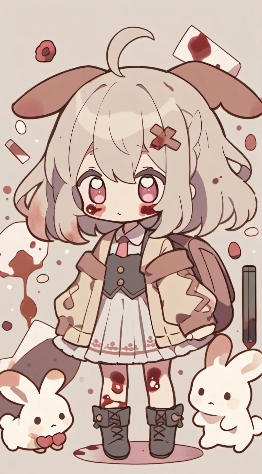 ai character: wolf to bunny background