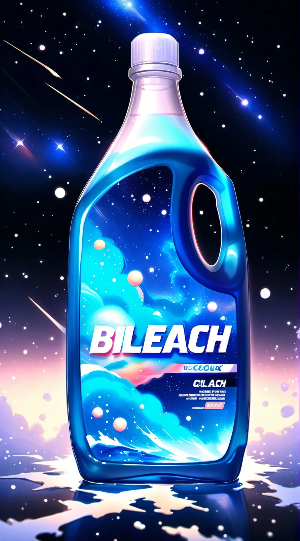ai character: bottle of bleach 2 background
