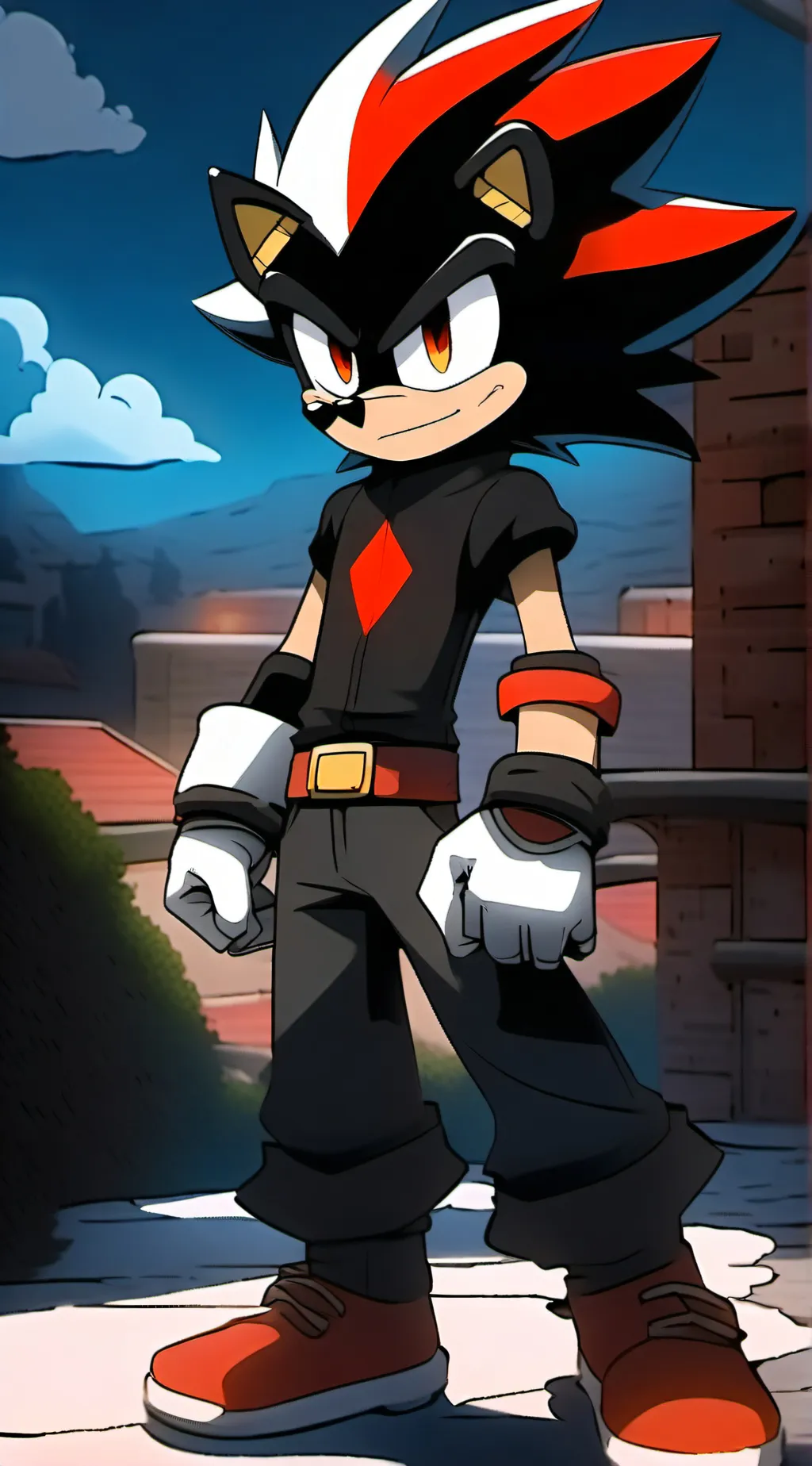 ai character: Shadow T. Hedgehog background