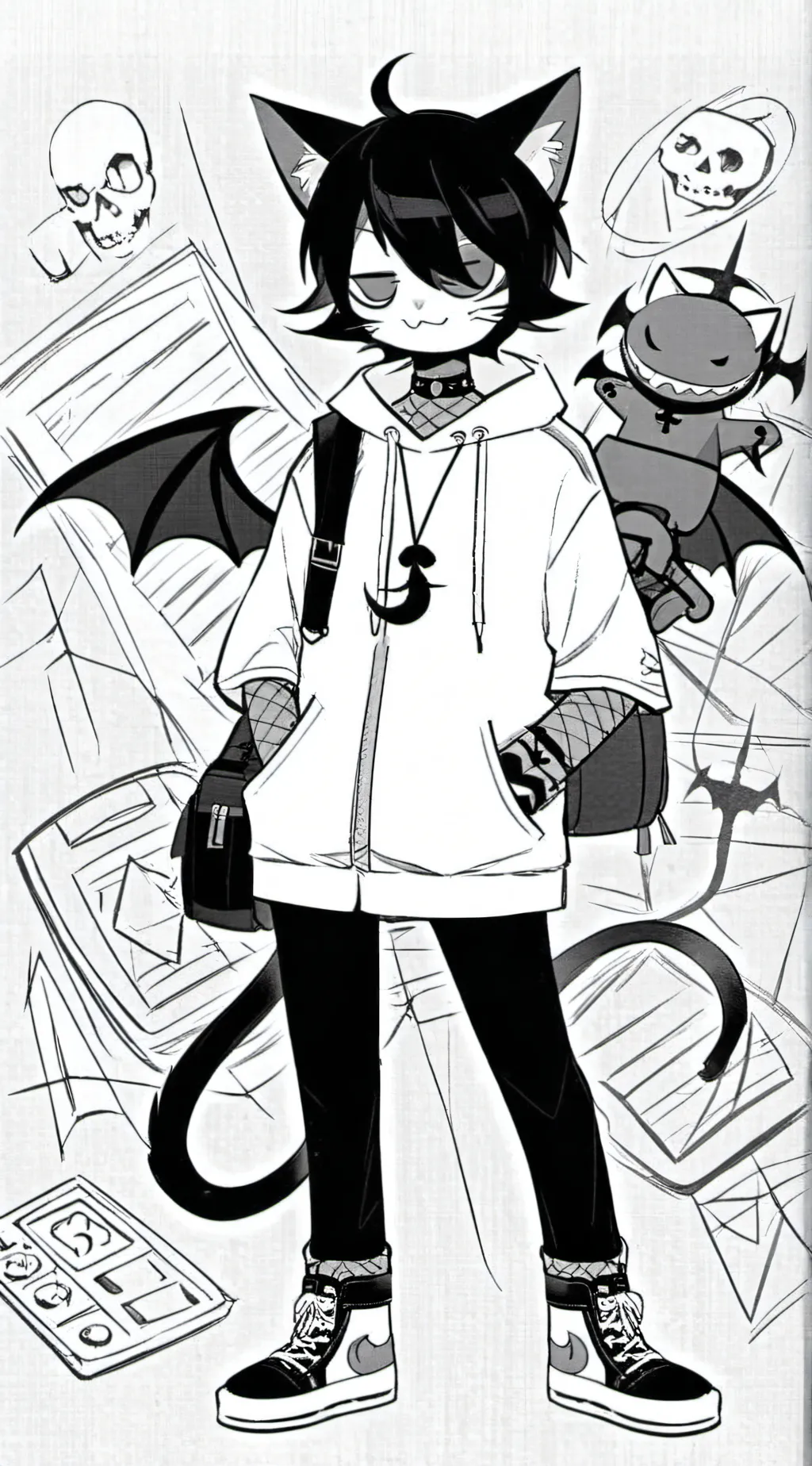 ai character: π ± Skell ± π background