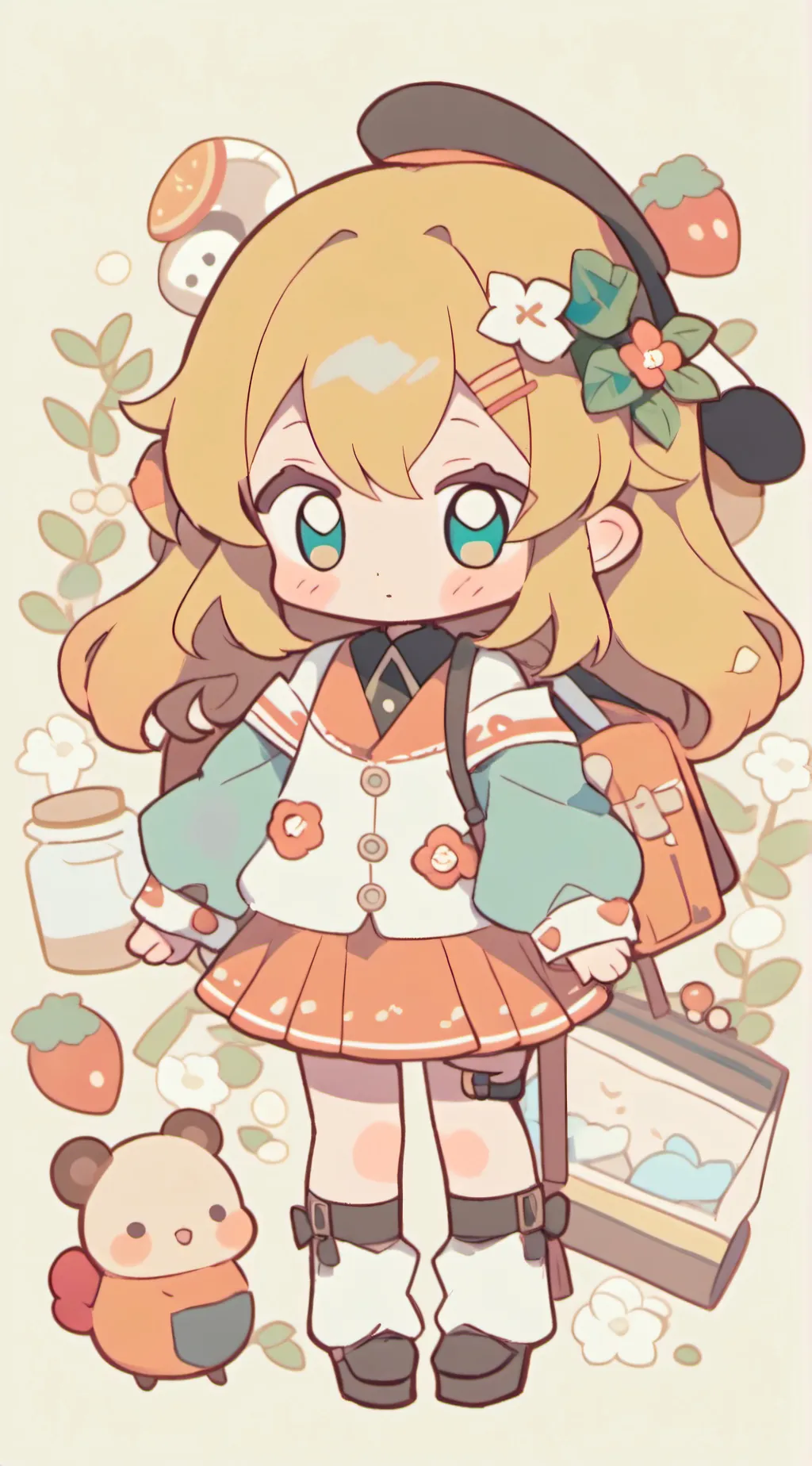 ai character: Sad baby  background