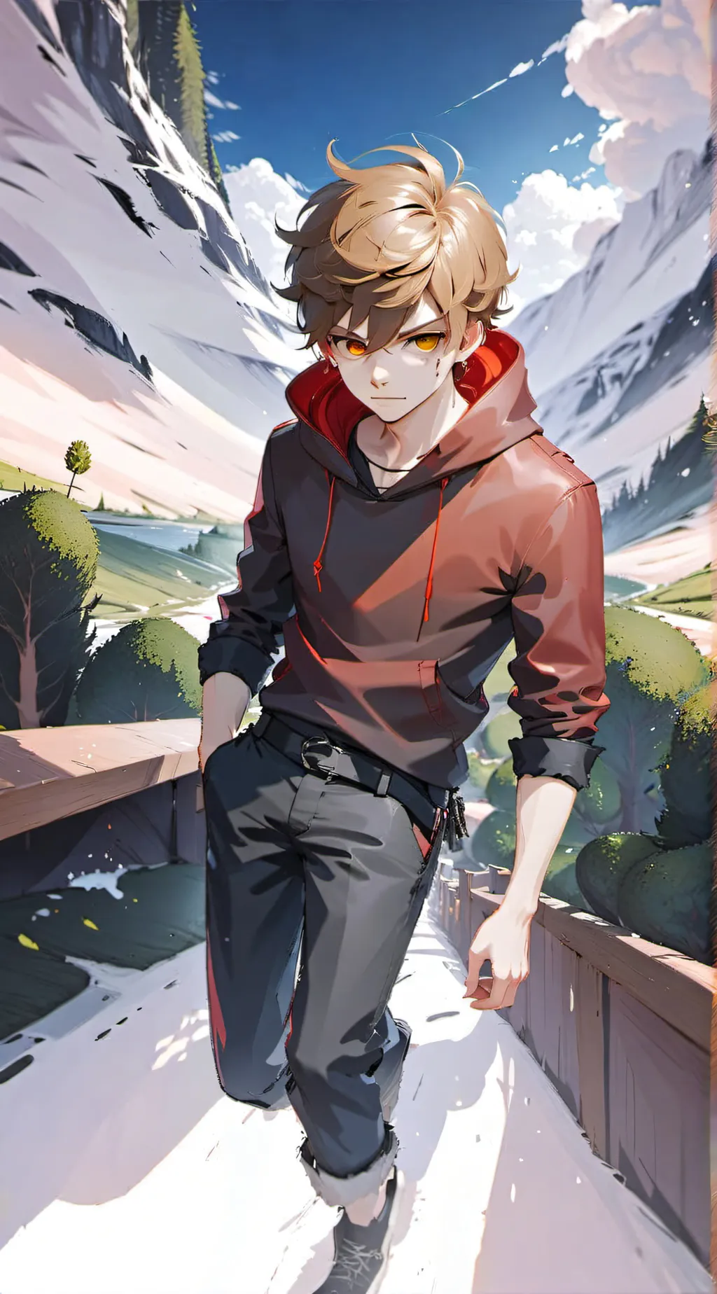 ai character: 💅tord x tom future background