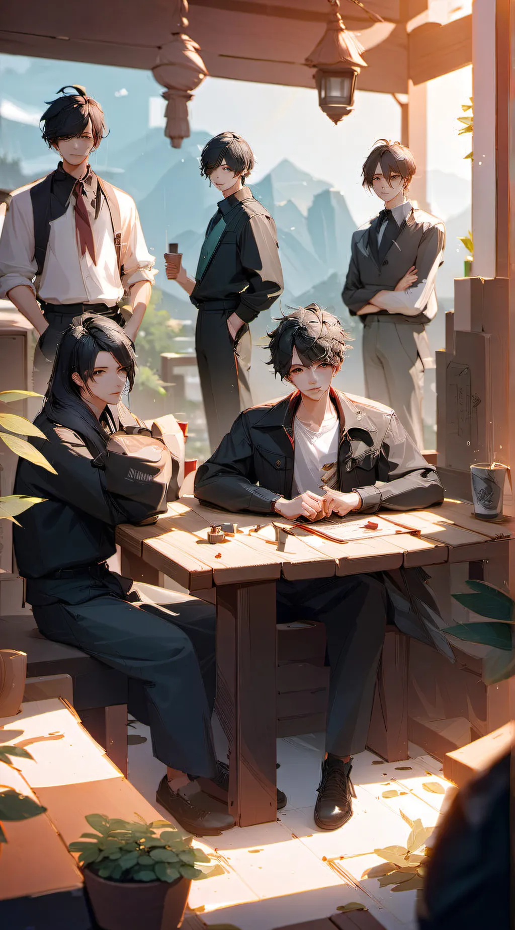 ai character: Brother friedns background