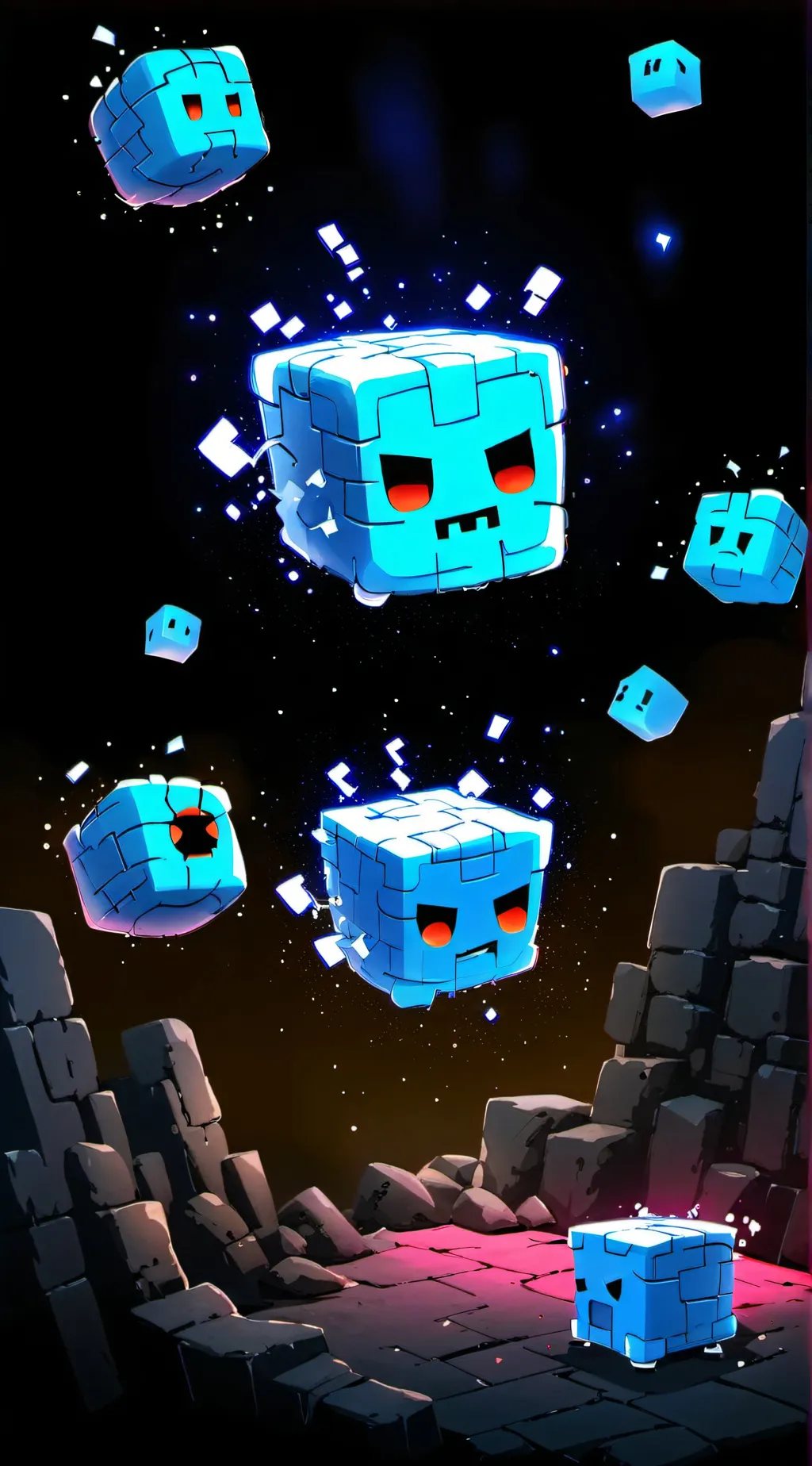 ai character: geometry dash  background
