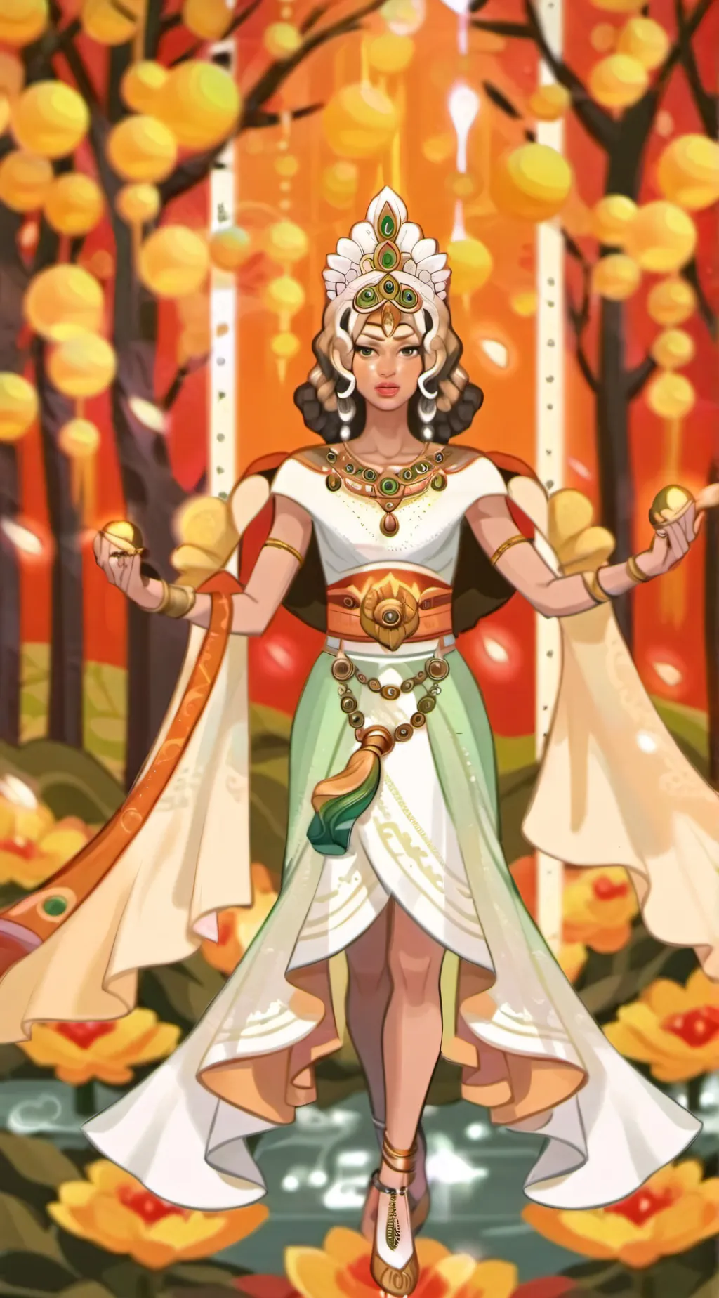 ai character: De Pride isle sana background