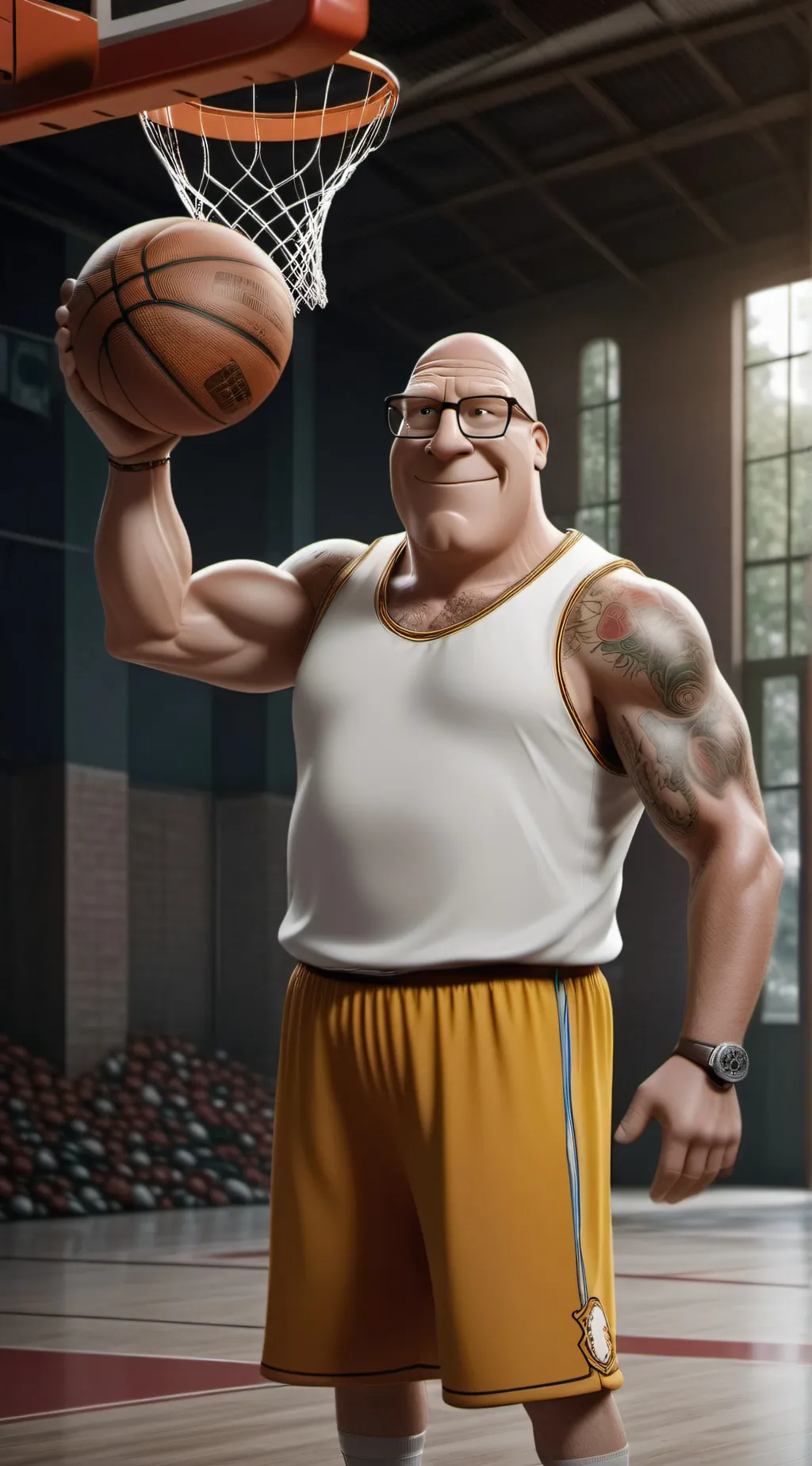 ai character: green fn background