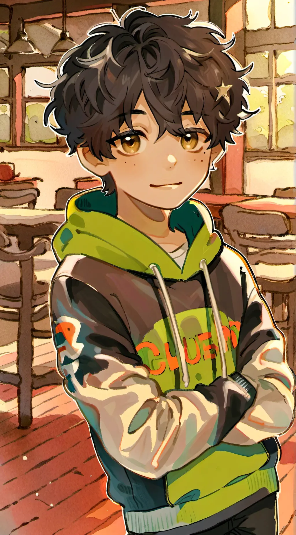 ai character: Ian  background