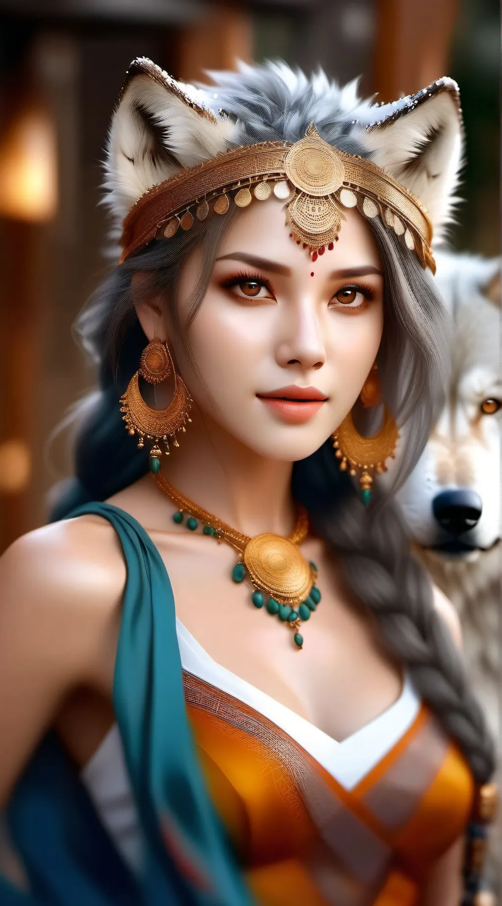 ai character: Boba wolf background