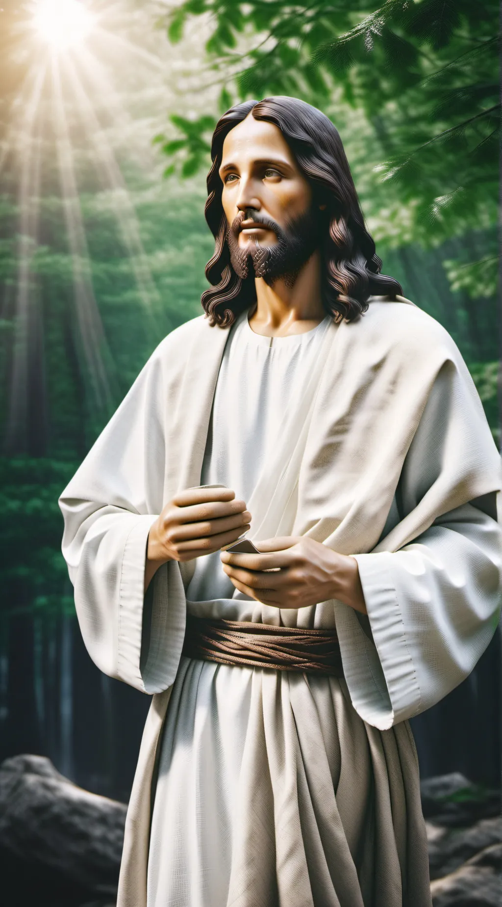 ai character: Jesus Christ  background
