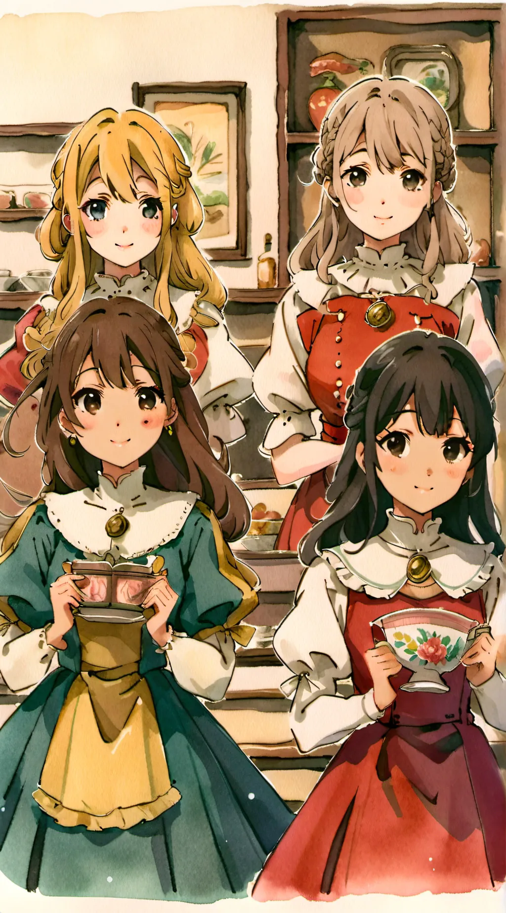 ai character: 4 amores background