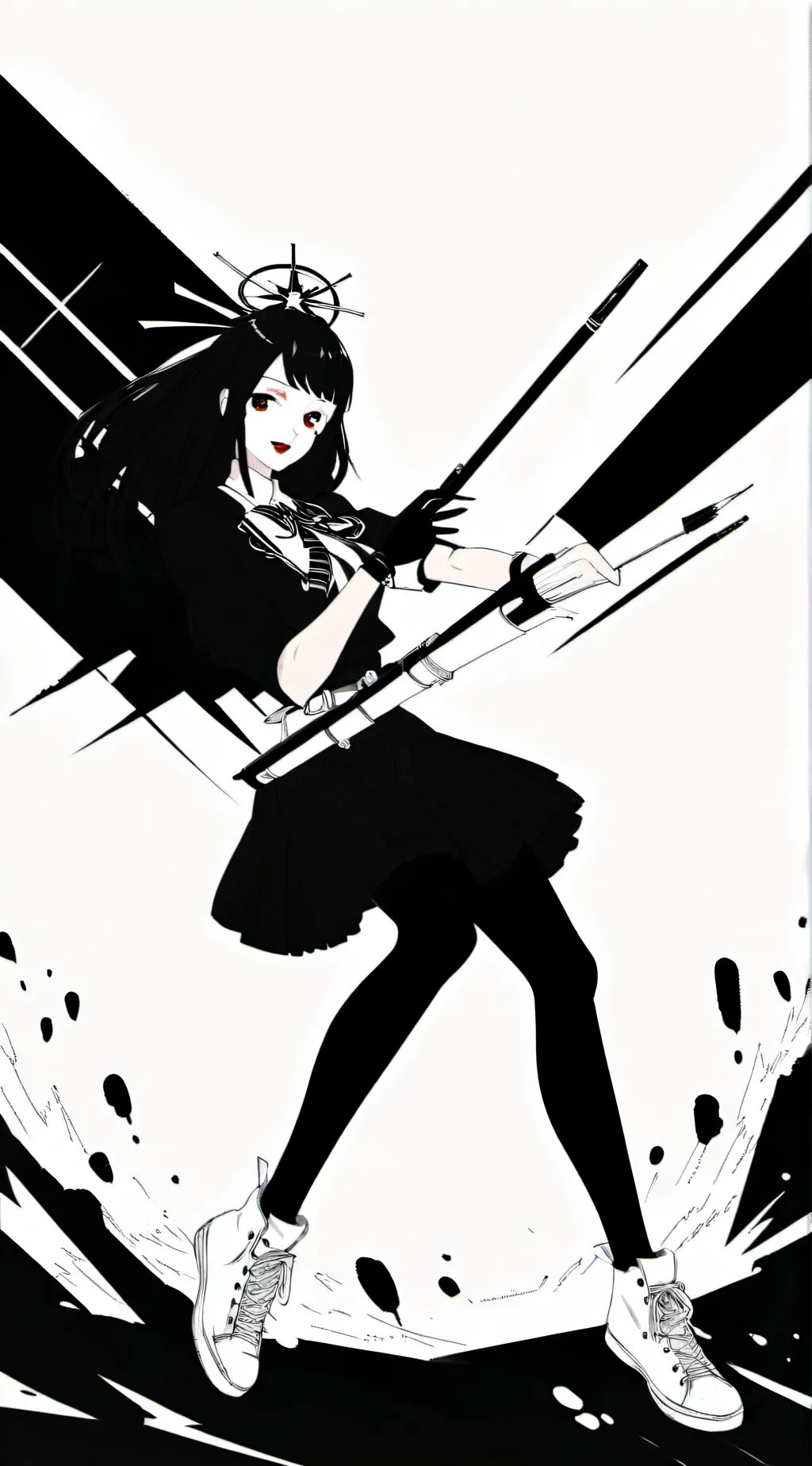 ai character: miss circle background