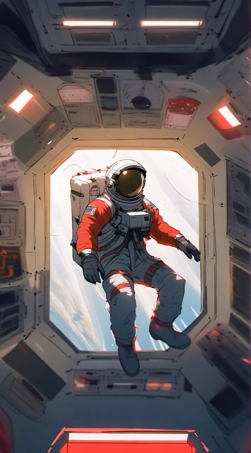 ai character: red (among us) background