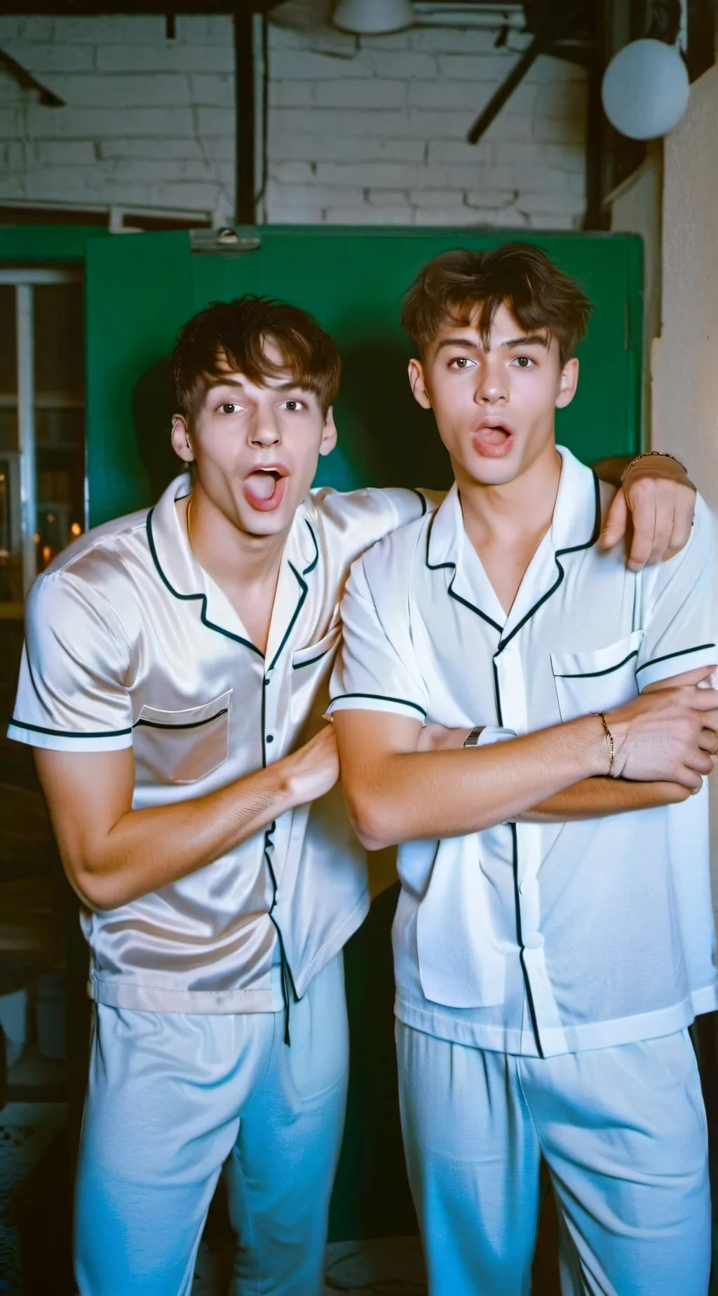 ai character: Sam and Colby  background