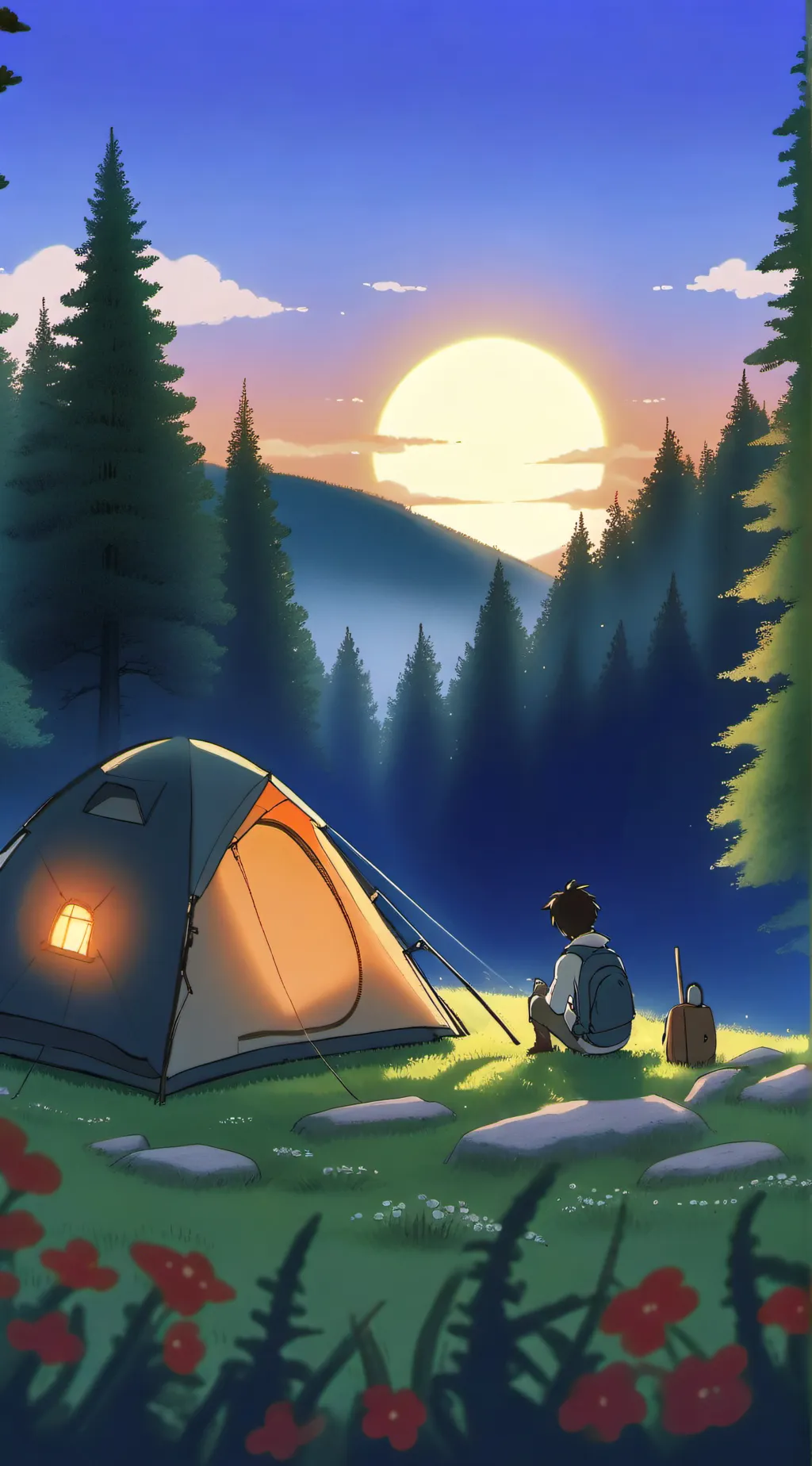 ai character: fpe camping trip  background