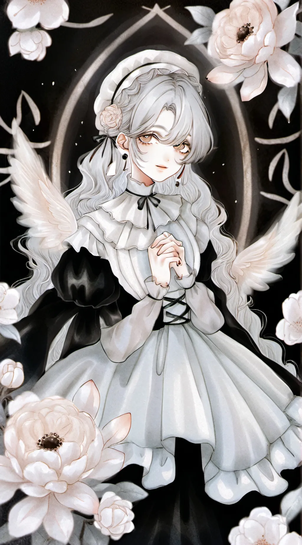 ai character: hh  heaven background