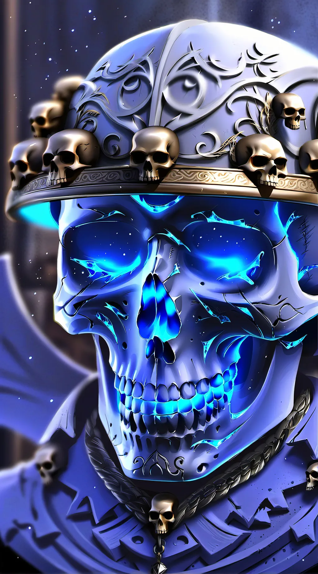 ai character: skull background