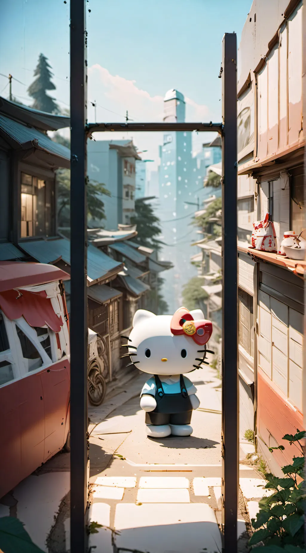 ai character: hello kitty background