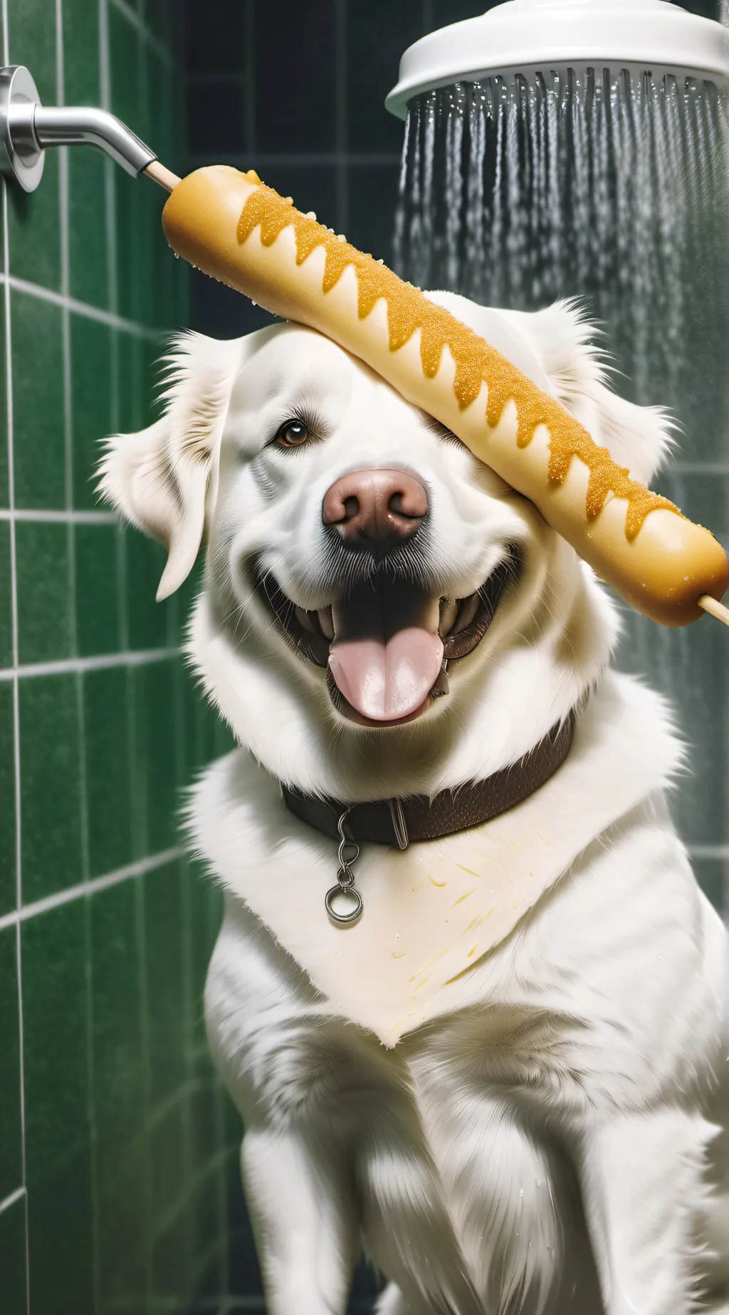 ai character: Corndog dog background