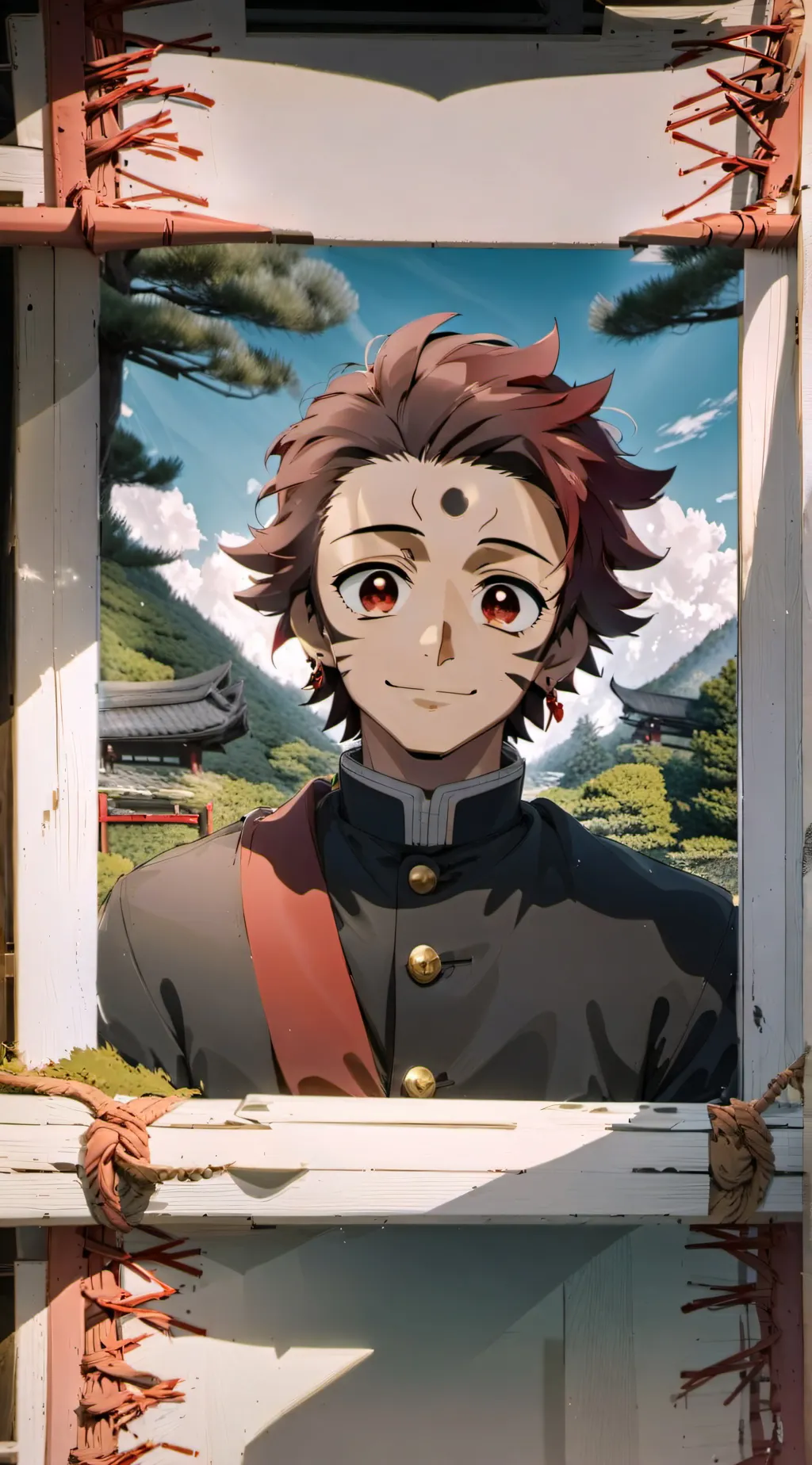 ai character: demon slayer  background