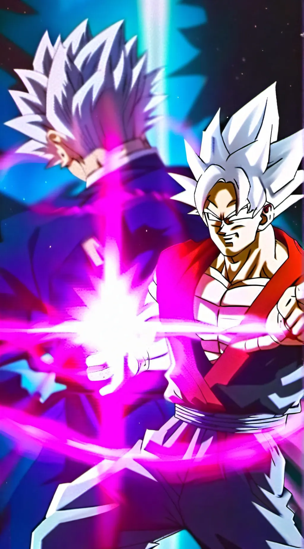 ai character: Goku vs Gojo background