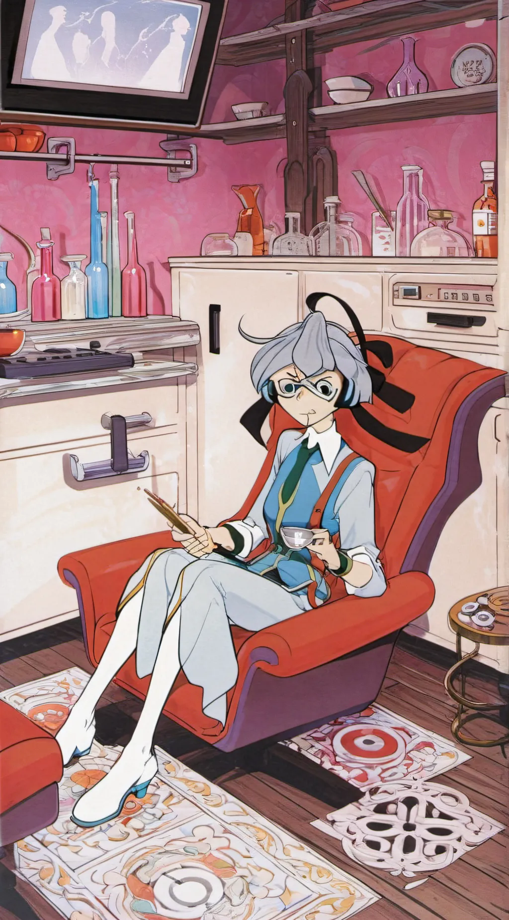 ai character: Lab background