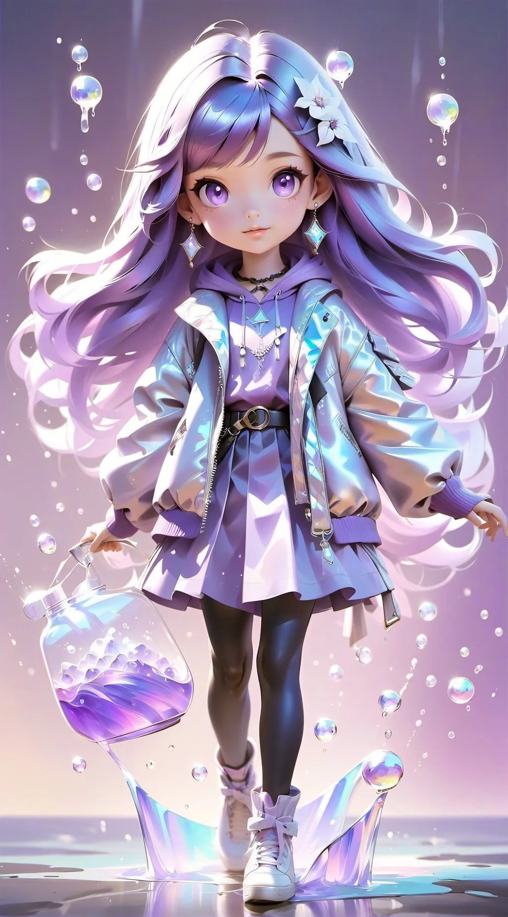 ai character: you Crystal background