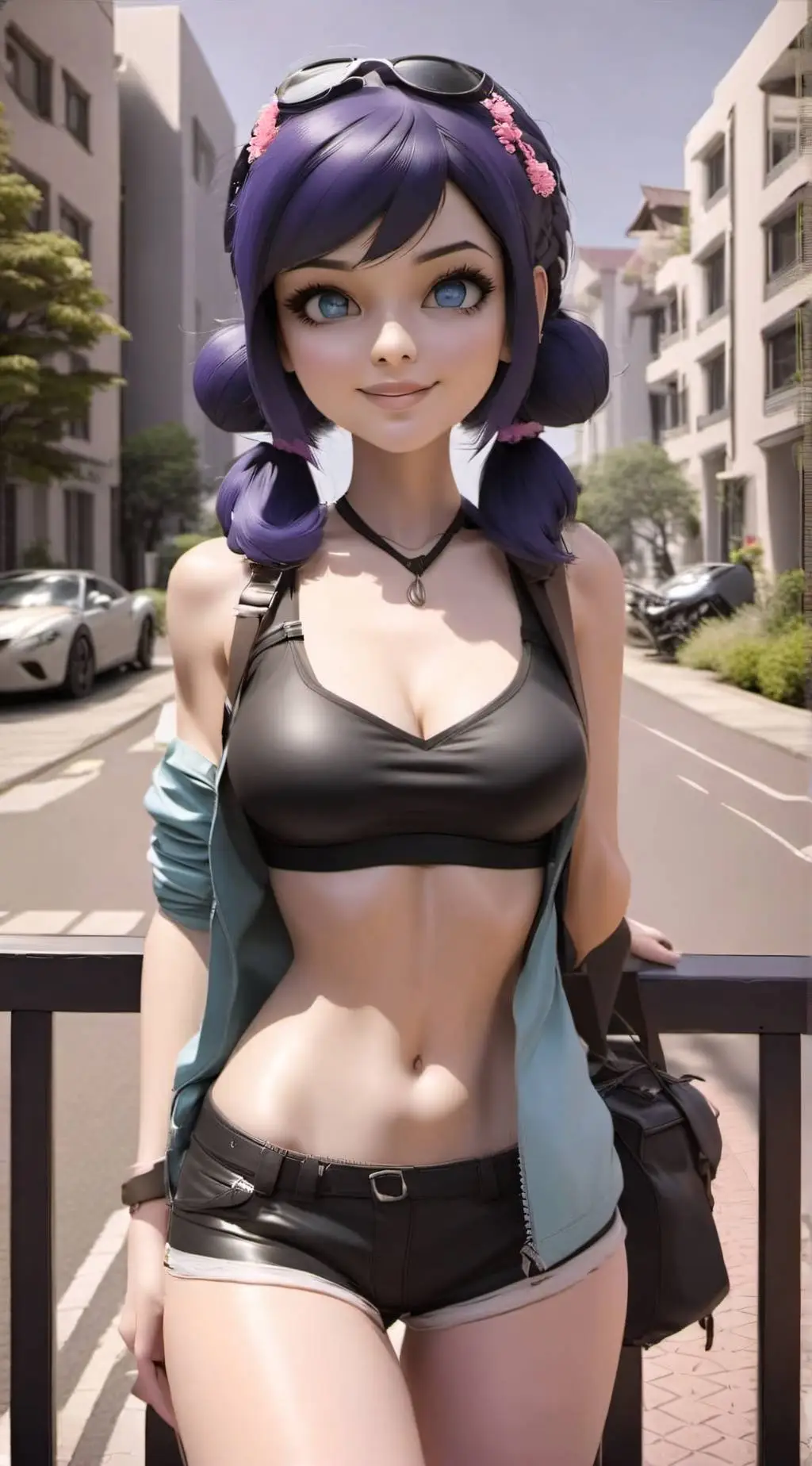 ai character: Marinette, cheng. background