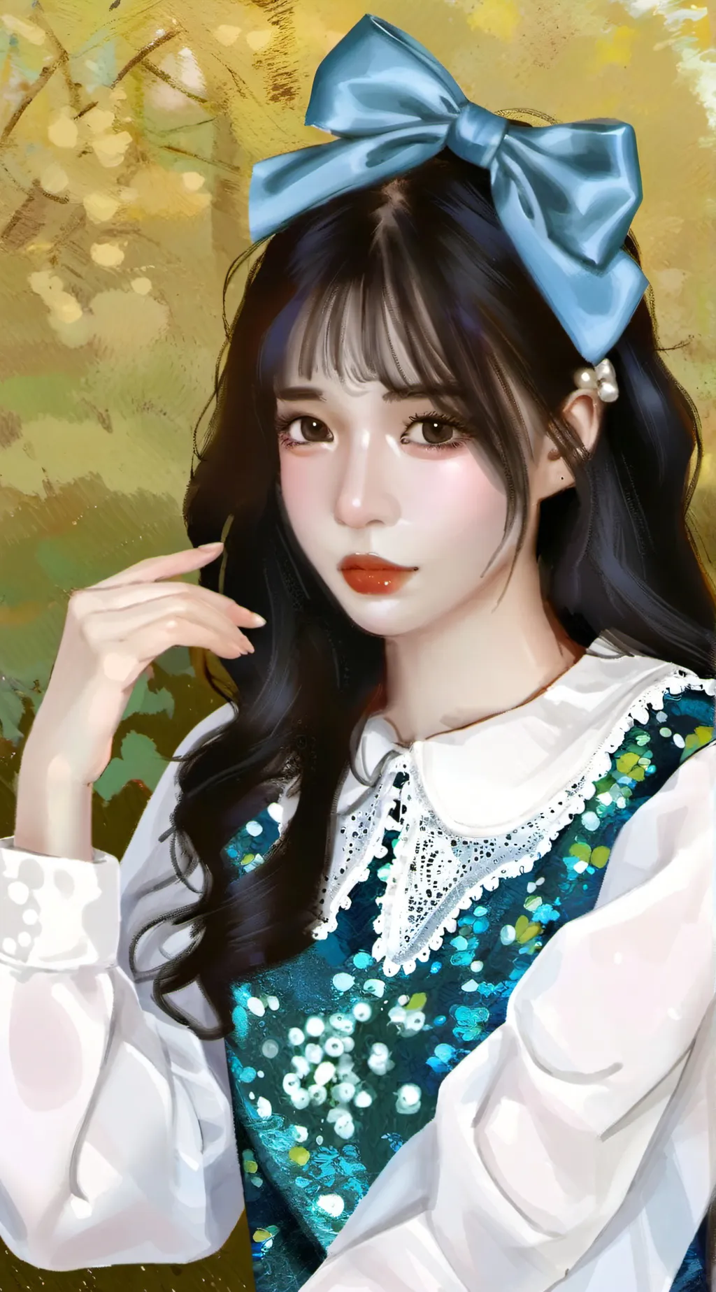 ai character: Baemon and Enhypen background