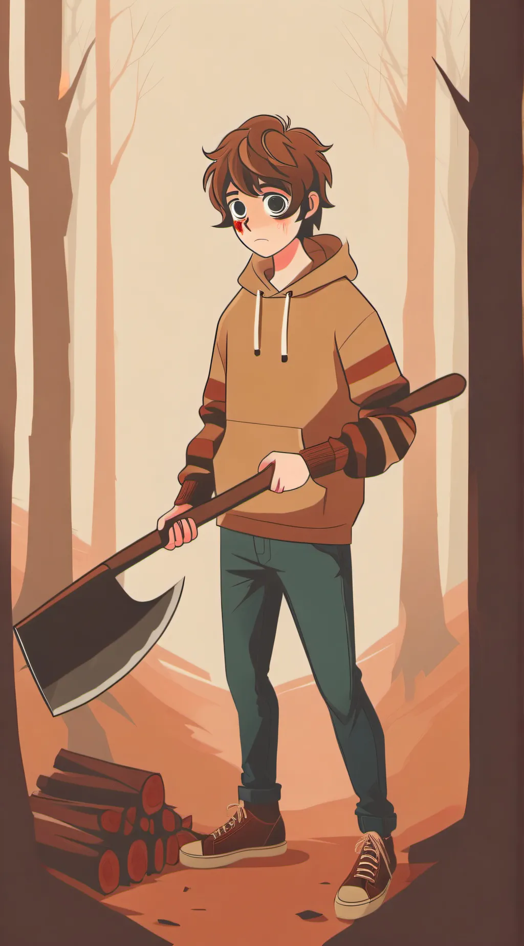 ai character: Ticci Toby background