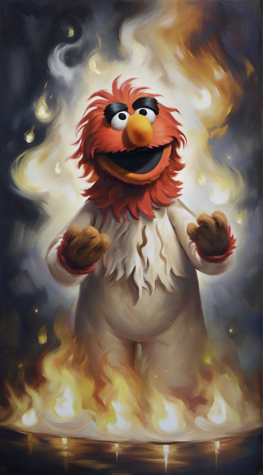 ai character: elmo background