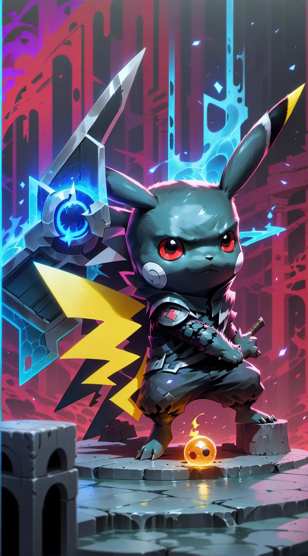 ai character: pikachu background