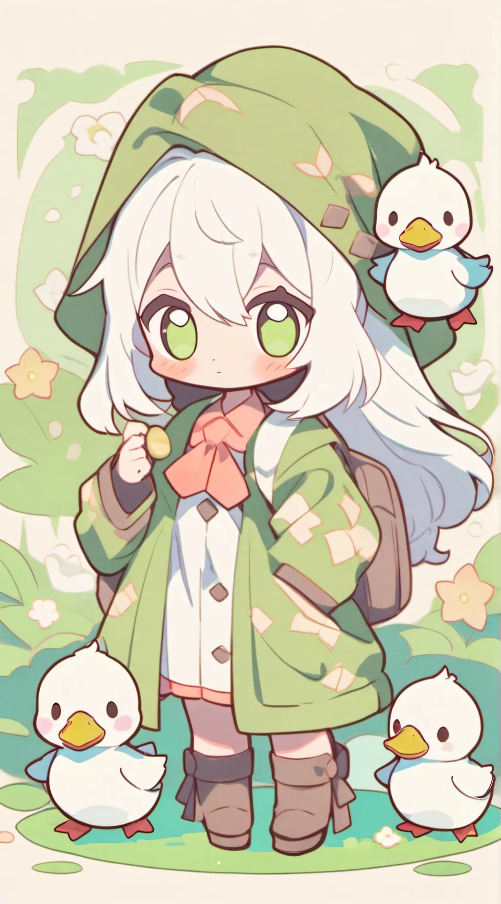 ai character: Duck  background