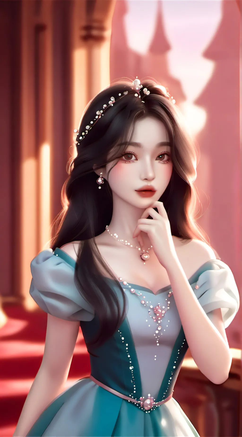 ai character: Asukma  background