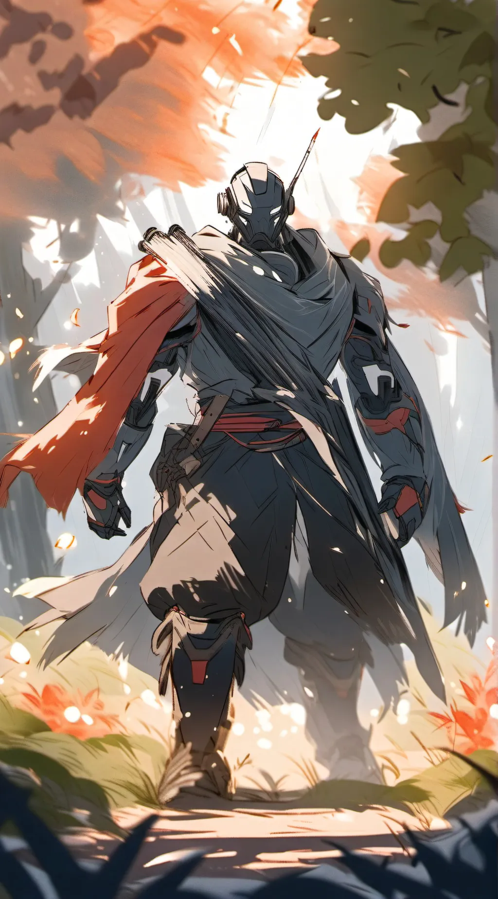 ai character: robot  background