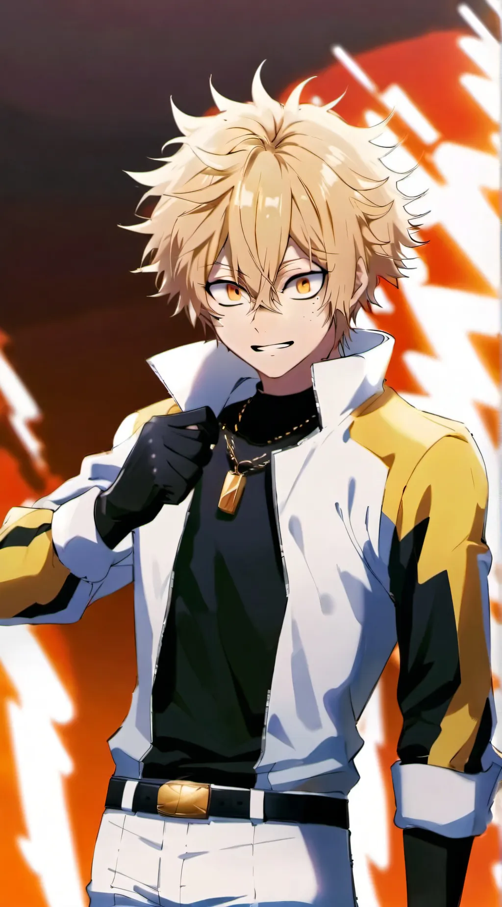 ai character: Denki kaminari ⚡💛 background