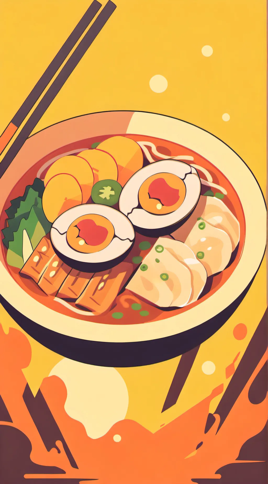 ai character: Ramen background