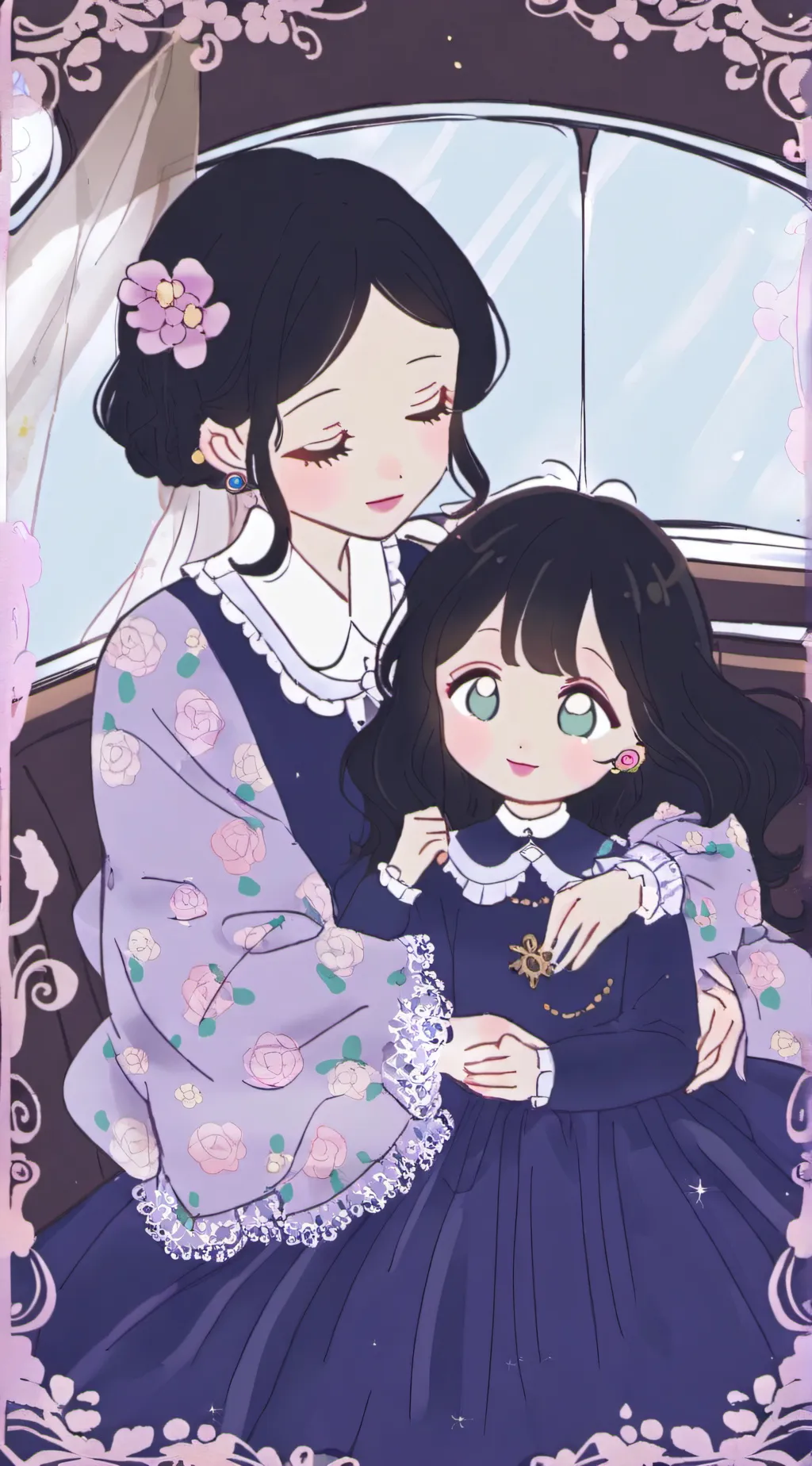 ai character: Amber. background