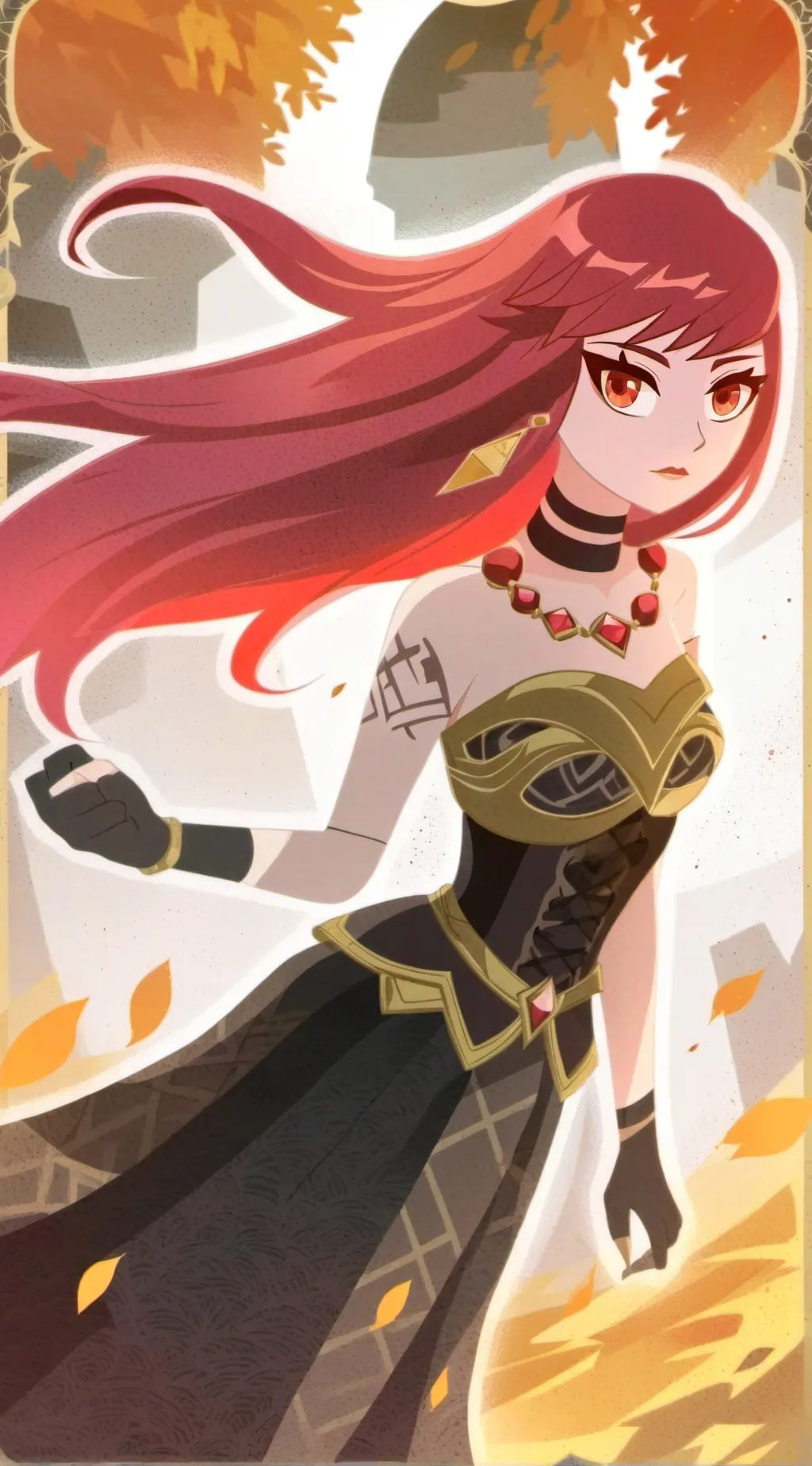 ai character: Princess Red background