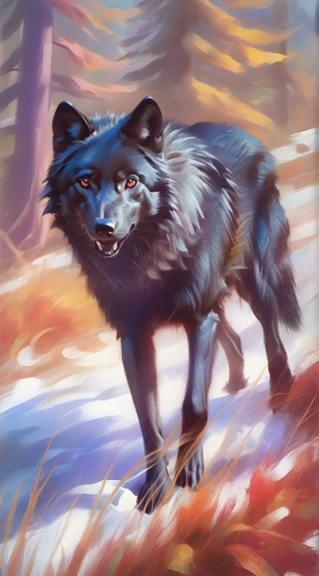 ai character: night background